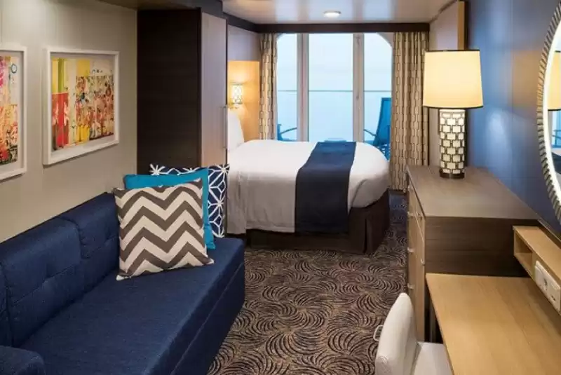 Cabina comunicada con vista al mar y balcón