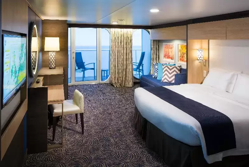 Cabina con vista al mar y gran balcón
